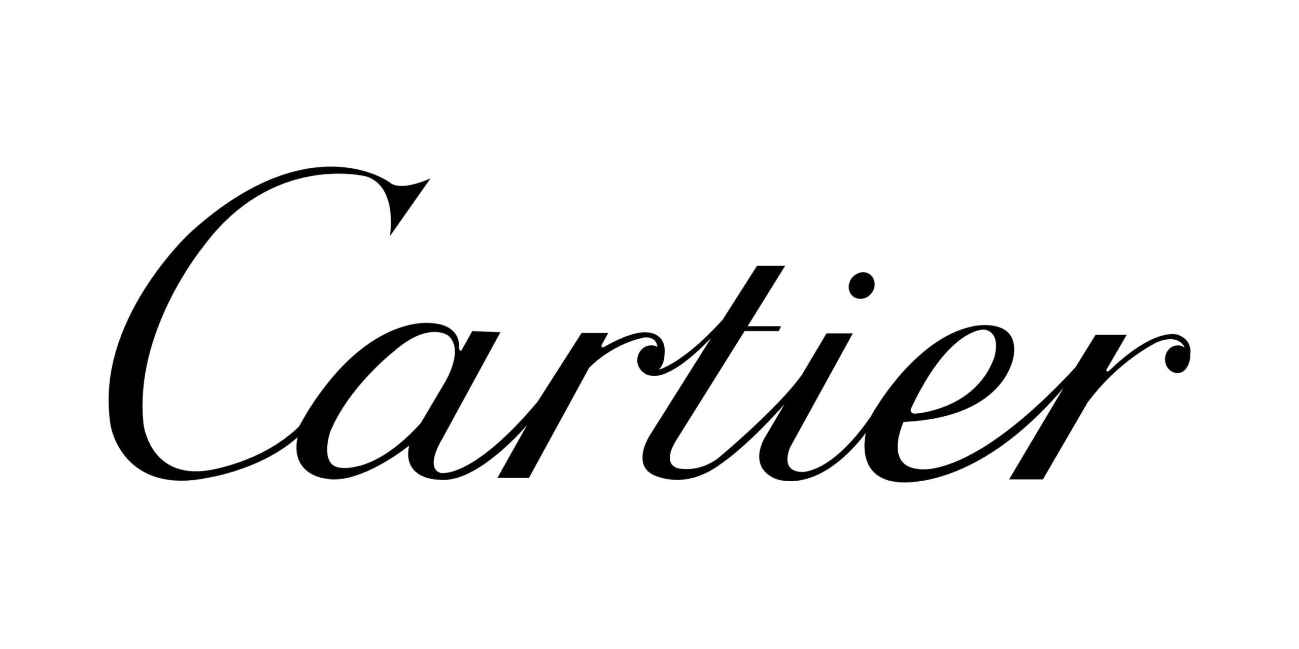 卡地亚徽标的优雅草书字体