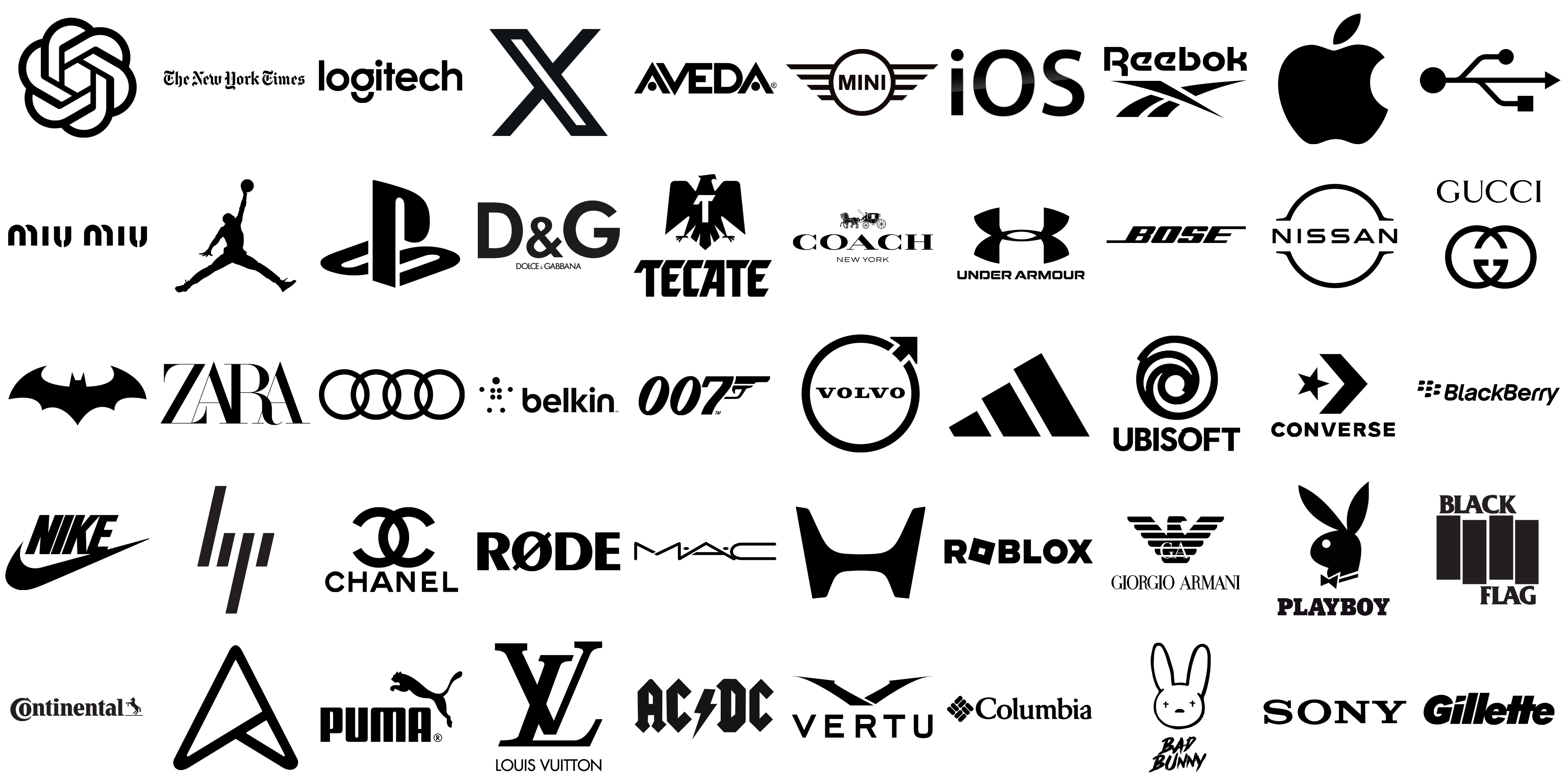 Most-Famous-Logos-in-Black